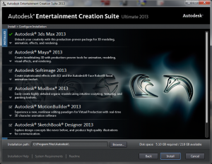 Autodesk Entertainment Creation Suite Install