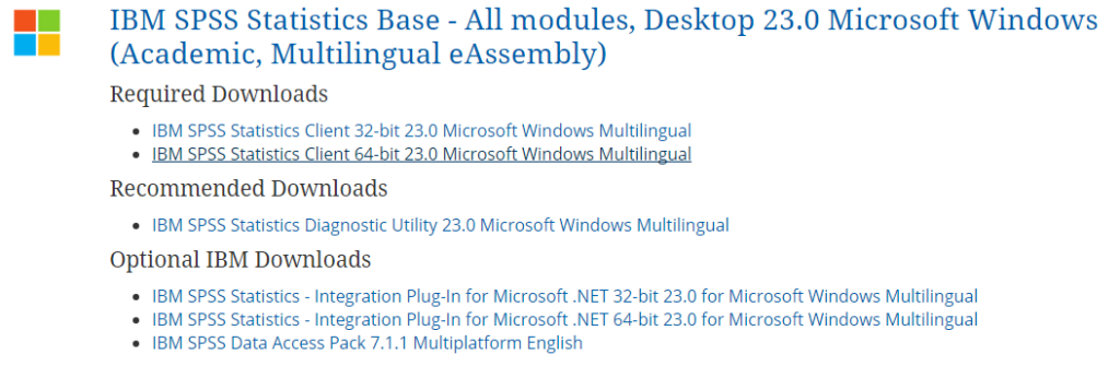Choosing your IBM Download
