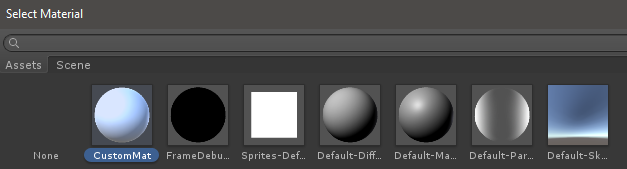 Unity Select Material
