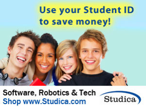 Studica offers Student Discount on Software, Robotics and Technology products