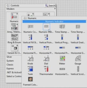 LabVIEW Add Numeric Indicator