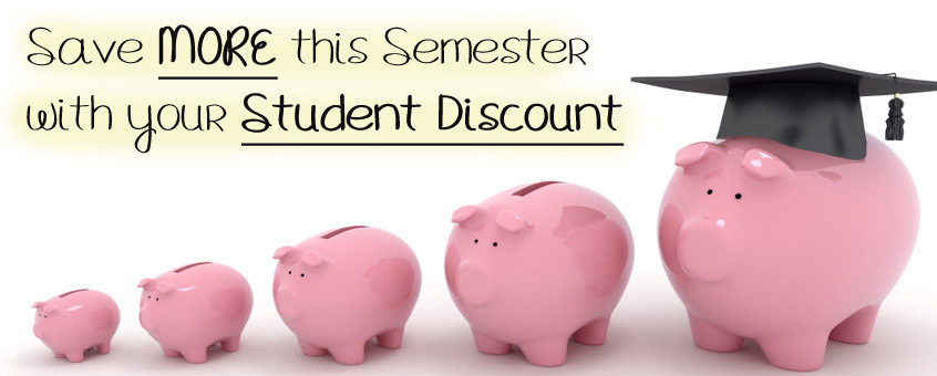Save this Semester - Use Your Student Discount