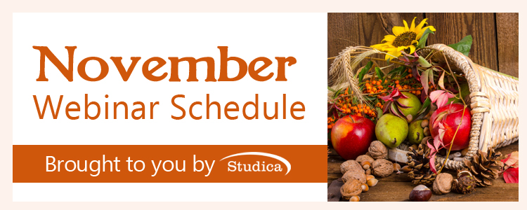 Say Hello to Our November Education Webinar Schedule