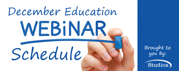 Educational Webinar Schedule for December Announced