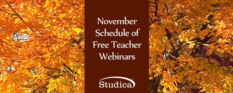 November Schedule of Free Teacher Webinars