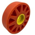  100mm Flex Wheel, 40A, 25mm wide, 1/2" Inner Hex, Orange