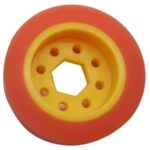 50mm Drive Wheel, 40A, 25mm wide, 1/2" Inner Hex, Orange