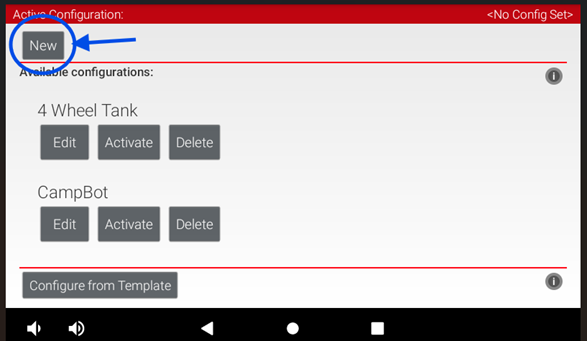 Create a New Configuration Step 1