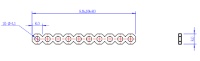 Picture of Makeblock Cuttable Linkage 080 - Blue - 10 Pack
