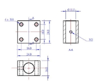 Picture of Makeblock Slide Unit Bushing with Copper Sleeve 24x24x16mm - (Pair)