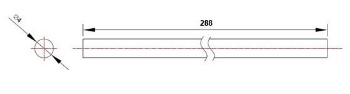 Picture of Makeblock Linear Motion Shaft 4x288mm - 4-Pack