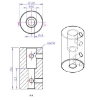 Picture of Makeblock Solid Coupling 4x6mm - (Pair)