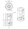 Picture of Makeblock Solid Coupling 4x6mm - (Pair)