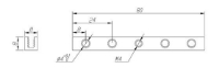 Picture of Makeblock Thread Drive Beam M4x80-Blue - (Pair)