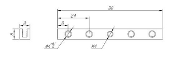 Picture of Makeblock Thread Drive Beam M4x80-Blue - (Pair)