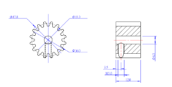 Picture of Makeblock Gear 16T-Blue
