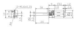 Picture of Makeblock Mini Metal Gear Motor - N20 DC 12V/100RPM