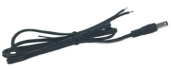 Picture of DC Power Plug 2.1mm ID x 5.5mm OD w/1m 18AWG cable