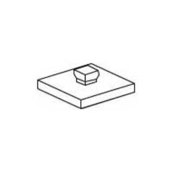 Picture of 38263: Mounting Plate with Peg 15 X 15 White 