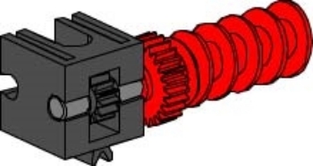 Picture of 31075: Gear Support with worm M=1.5 -