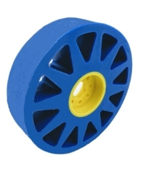 Picture of 100mm Flex Wheel, 50A, 25mm wide, 1/2" Inner Hex, Blue