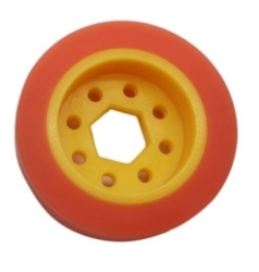 Picture of 50mm Drive Wheel, 40A, 25mm wide, 1/2" Inner Hex, Orange