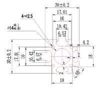 Picture of 144mm T-Slot 3030 V-Rail (Blue)