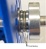 Small Thrust Ball Bearing 6mm ID, 12mm OD  - example