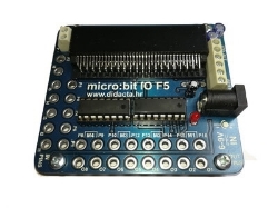 Picture of micro:bit IO F5 board - POWER CON. 5.2x2.1 mm ( 8x OUT, 6x IN) - IN up to 5V