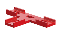 Picture of T-shaped lug, red