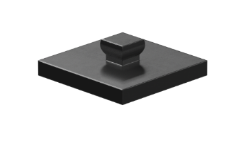 Picture of Mounting plate 15x15, black