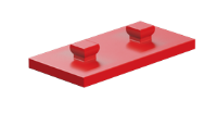 Picture of Mounting plate 15x30, red