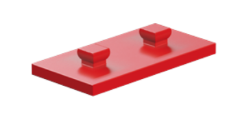 Picture of Mounting plate 15x30, red