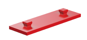 Picture of Mounting plate 15x45, red