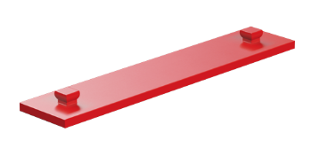Picture of Mounting plate 15x75, red