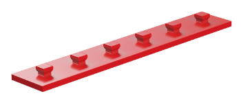 Picture of Mounting plate 15x90, red