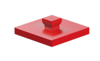 Picture of Mounting plate 15x15, red