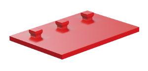Picture of Mounting plate 30x45, red