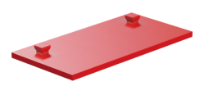 Picture of Mounting plate 30x60, red