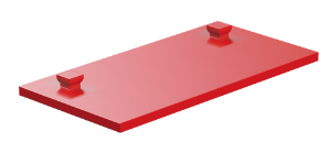 Picture of Mounting plate 30x60, red