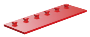 Picture of Mounting plate 30x90, red