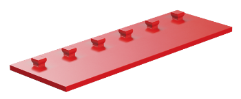 Picture of Mounting plate 30x90, red