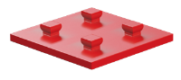 Picture of Mounting plate 30x30, red