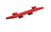 Picture of Building plate 15x45 with 2x2 pins, red