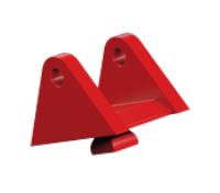 Picture of Articulated jaw for trailer coupling, red