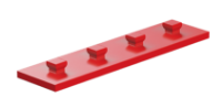 Picture of Mounting plate 15x60, red