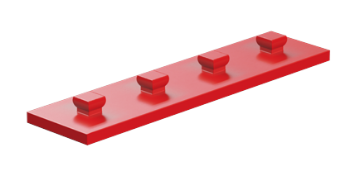Picture of Mounting plate 15x60, red