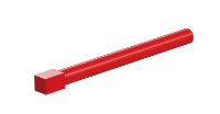 Picture of Axle 50 with square, red