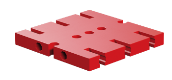 Picture of Base plate 45x45, red