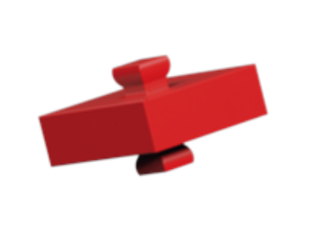 Picture of Building block 5 with 2 pins, red